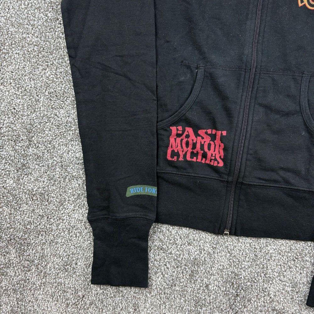 NWT Vintage Y2K Super G Hoodie Womens S Black Ready Action Hein Gericke Grunge - Picture 3 of 13